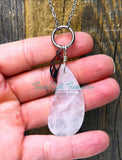 Rose Quartz Diffuser necklaces - Long