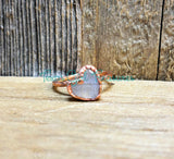 Moonstone Heart rings