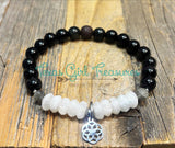 Moonstone stretch diffuser bracelets