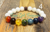 Chakra colors stretch diffuser bracelets