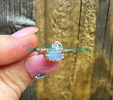 Moonstone Heart rings