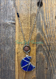 Crescent moon necklaces - Lapis