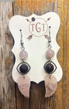 Rose Quartz Diffuser Earrings