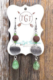 Green/Aqua Quartz Diffuser Earrings