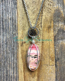 Rhodochrosite diffuser necklaces