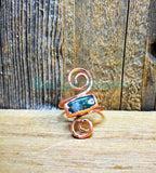 Moss Agate Electroformed Rings