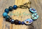 Apatite - Adjustable diffuser bracelets with assorted gemstones