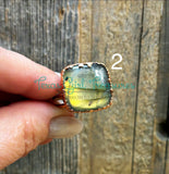 Labradorite Electroformed rings