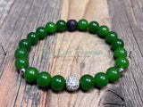Jade stretch diffuser bracelet