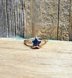 Labradorite Star rings