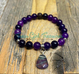 Amethyst stretch diffuser bracelets