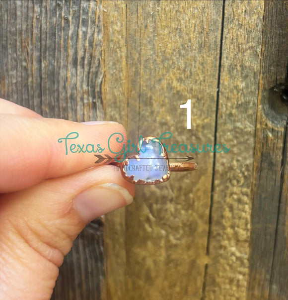 Moonstone Heart rings