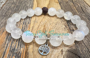 Moonstone stretch diffuser bracelets