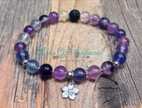 Fluorite stretch diffuser bracelet