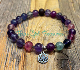 Fluorite stretch diffuser bracelet