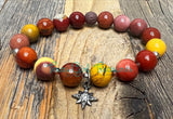 Mookaite stretch diffuser bracelet