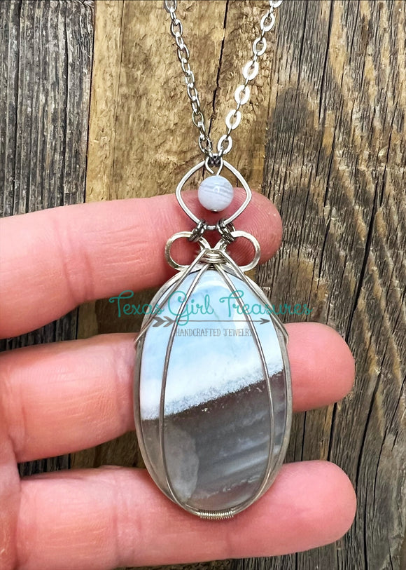 Owyhee Blue Opal diffuser necklaces