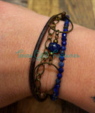 Lapis multi strand bracelet