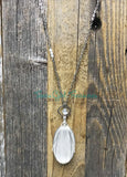 Selenite diffuser necklace