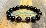 Obsidian stretch diffuser bracelet
