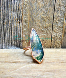 Moss Agate Electroformed Rings