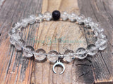Clear Quartz stretch diffuser bracelets