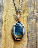 Labradorite Oval Diffuser Necklaces