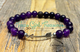 Amethyst stretch diffuser bracelets