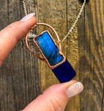 Labradorite roller bottle necklaces