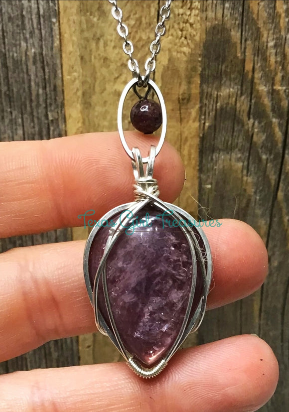 Lepidolite Diffuser necklaces