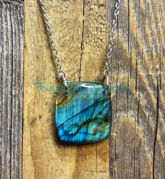Labradorite Rectangular necklaces