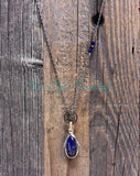 Rutilated Quartz and Lapis Doublet diffuser necklaces