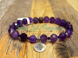 Amethyst stretch diffuser bracelets