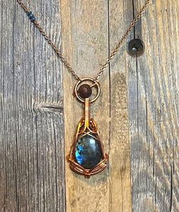 Labradorite Teardrop necklaces