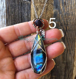 Labradorite Teardrop necklaces
