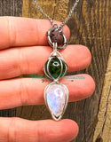 Chrome Diopside & Moonstone Necklaces