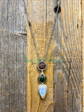Chrome Diopside & Moonstone Necklaces
