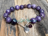 Lepidolite stretch diffuser bracelets