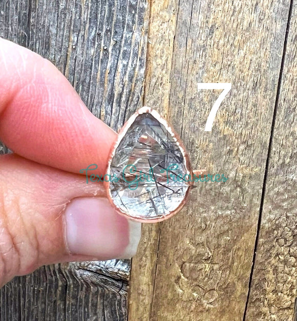 Tourmalinated Quartz rings