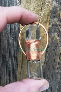 Quartz roller bottle necklaces