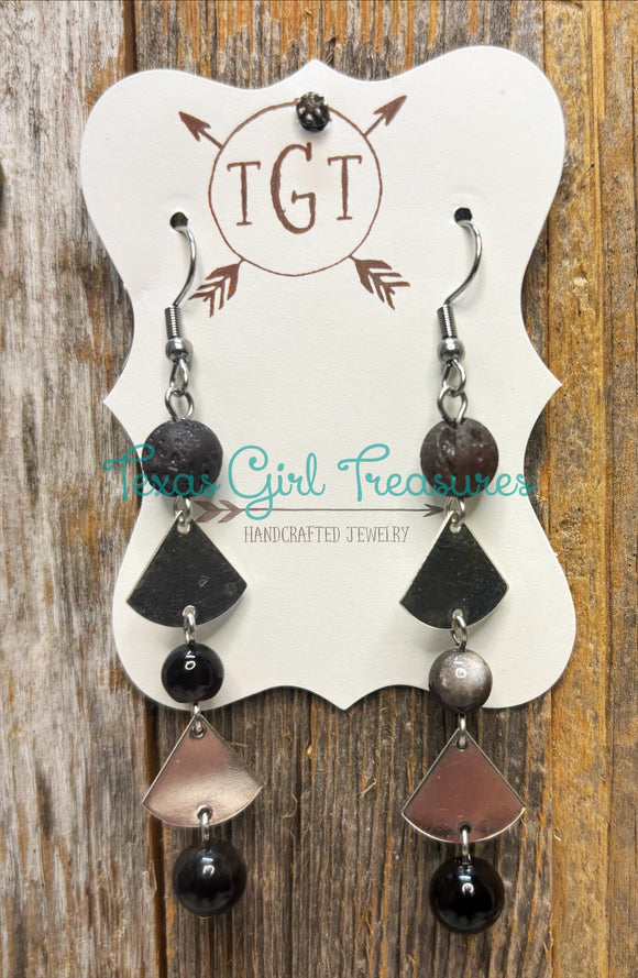 Obsidian Diffuser Earrings