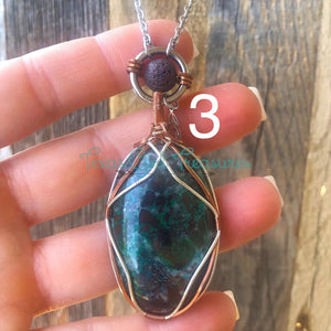 Chrysocolla Diffuser Necklace