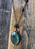 Labradorite Oval Diffuser Necklaces - 1.5” and larger