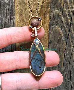 Labradorite Marquise necklaces