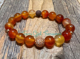 Carnelian stretch diffuser bracelet