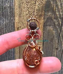 Sunstone diffuser necklaces