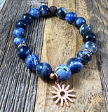 Sodalite stretch diffuser bracelets