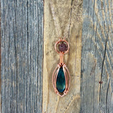 Labradorite Oval Diffuser Necklace - 1.5” & under