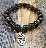 Smokey Quartz stretch diffuser bracelets