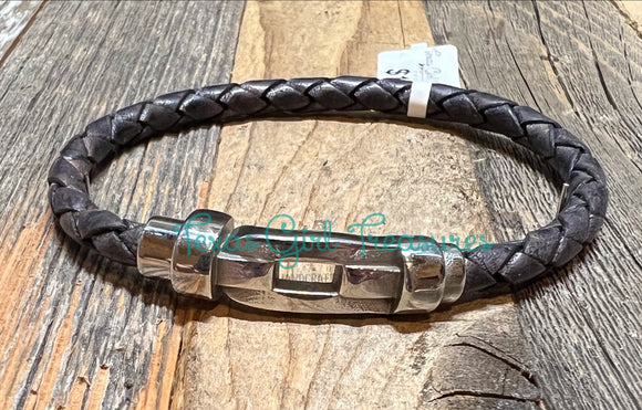 Magnetic Link leather bracelet - Pick your leather